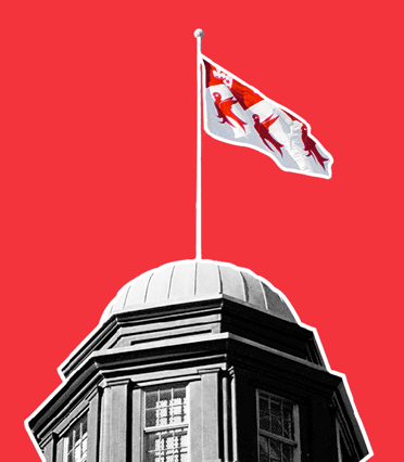 MCGill University Flag on top of the Arts building